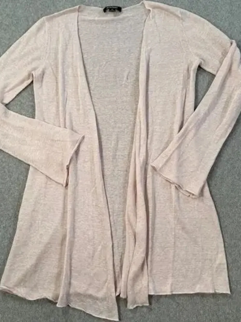 Acrobat Pale Blush Open-Front Drape Cardigan - Picture 1 of 5